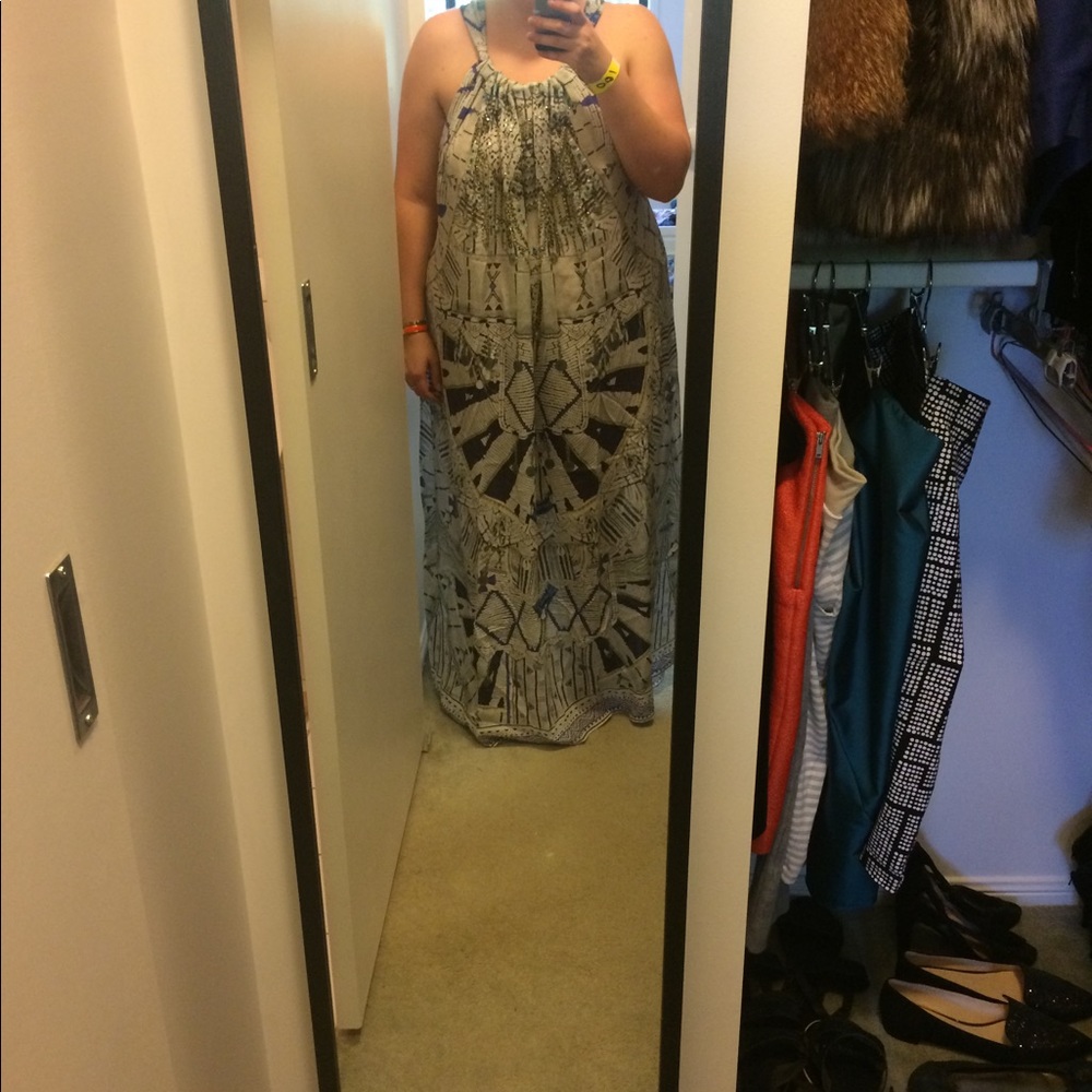 Camilla Kaftan one size fits all geometric print, can be styled multiple ways